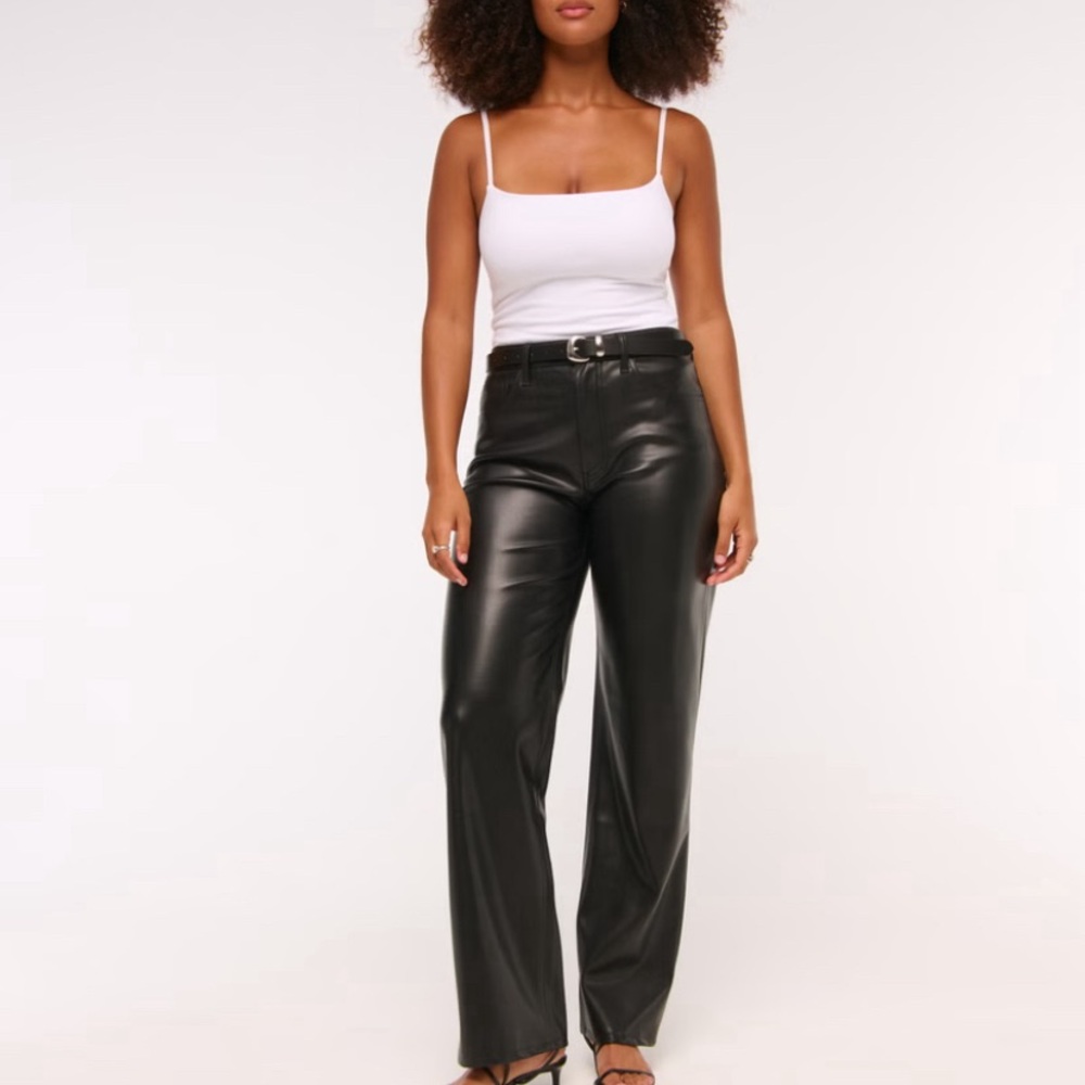 Abercrombie & Fitch Black Leather Pants